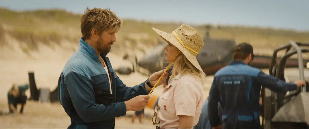 The Fall Guy (2024) - Universal Pictures - Immagine concessa da Upi Media per uso stampa - L to R Emily Blunt è Judy Moreno e Ryan Gosling è Colt Seavers - Regia di David Leitch
