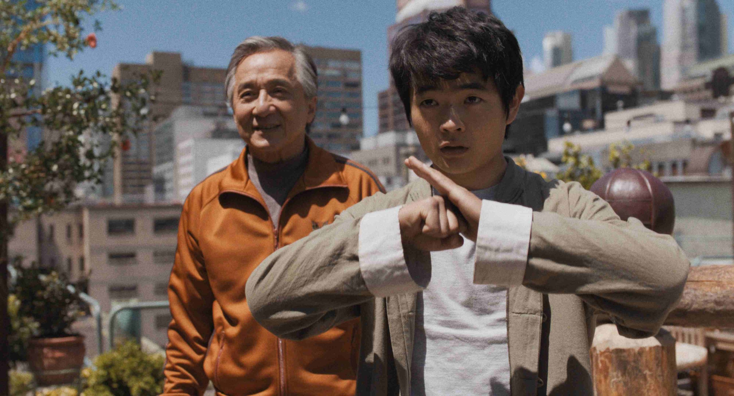 (L-R) Jackie Chan and Ben Wang in Columbia Pictures KARATE KID: LEGENDS