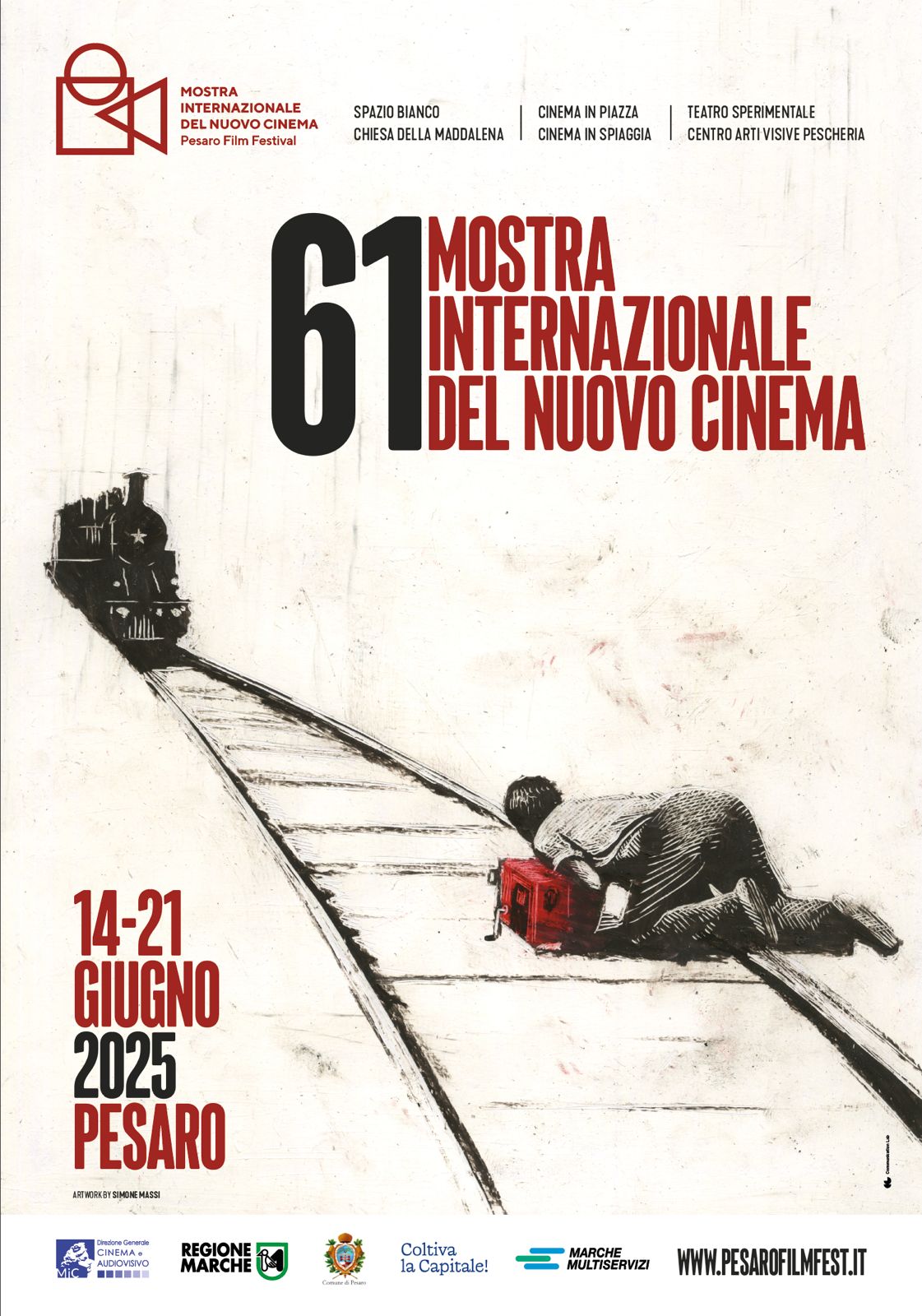 Manifesto della 61ª edizione della Mostra Internazionale del Nuovo Cinema di Pesaro