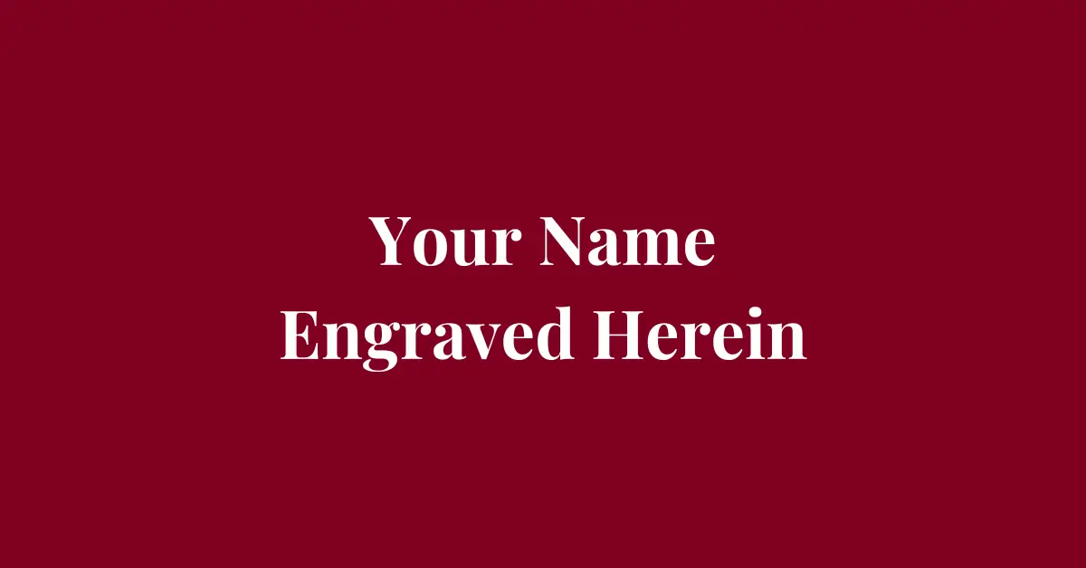 Your Name Engraved Herein (2020).