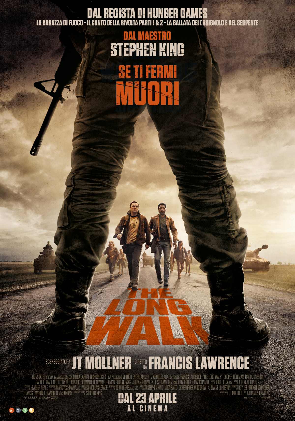 Locandina di The Long Walk (2025) - Immagine ricevuta a uso editoriale da Marianna Giorgi - Credit. ADLER ENTERTAINMENT