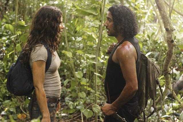 Naveen Andrews e Evangeline Lilly in Lost sesta stagione