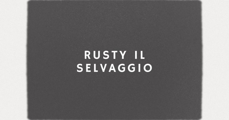 Rusty il selvaggio - Noir - Grafica de L'occhio del cineasta