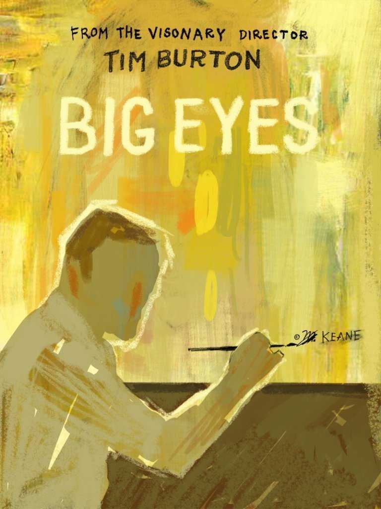 Big eyes Tim Burton locandina arte