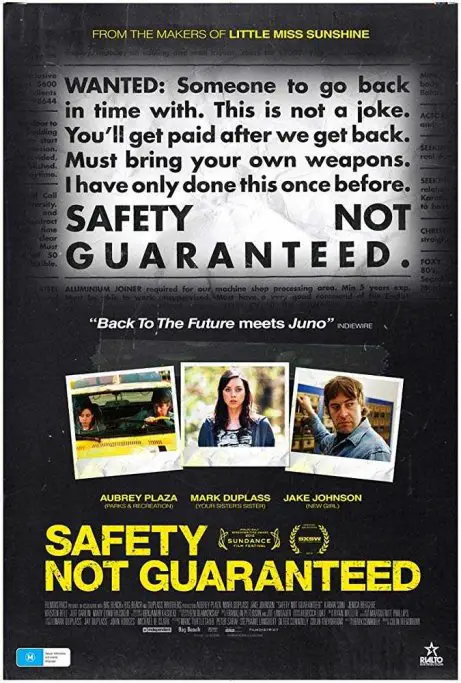 Safety Not Guaranteed (2012) poster