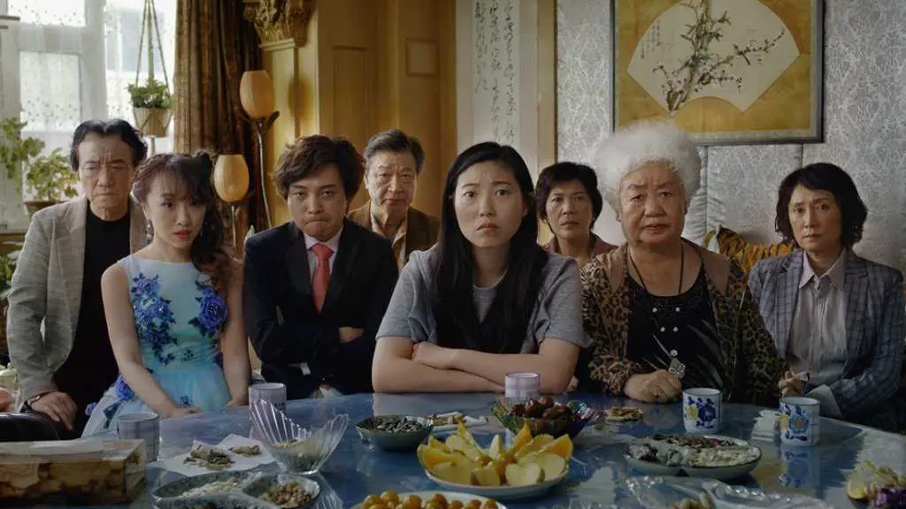 Jian Yongbo, Kmamura Aio, Chen Han, Tzi Ma, Awkwafina, Li Ziang, Tzi Ma, Lu Hong and Zhao Shuzhen appear in a still from The Farewellby Lulu Wang, an official selection of the U.S. Dramatic Competition at the 2019 Sundance Film Festival. Courtsey of Sundance Institute | photo by Big Beach All photos are copyrighted and may be used by press only for the purpose of news or editorial coverage of Sundance Institute programs. Photos must be accompanied by a credit to the photographer and/or 'Courtesy of Sundance Institute.' Unauthorized use, alteration, reproduction or sale of logos and/or photos is strictly prohibited.
