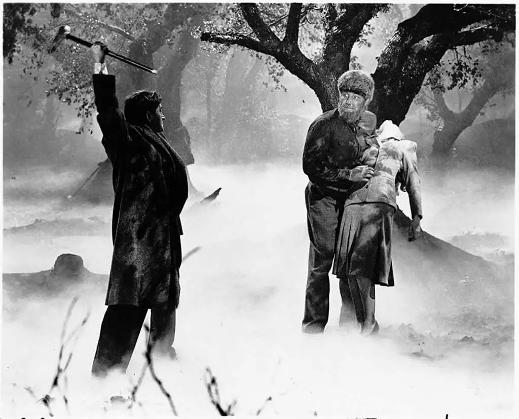 Lon Chaney Jr., Claude Rains e Evelyn Ankers in The Wolf Man (1941)