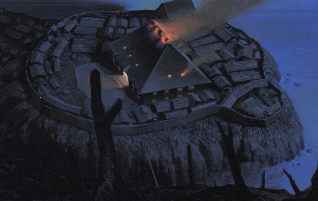 Principessa Mononoke (1997): un epico racconto di Hayao Miyazaki 12 La Città del Ferro, fotogramma da: "Principessa Mononoke""