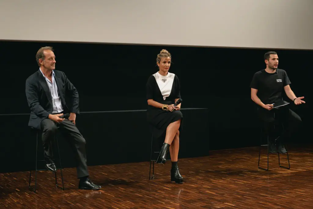 Anteprima nazionale de Titane a Roma con la regista Julia Ducournau, l'attore Vincent Lindon e Andrea Romeo di I Wonder Pictures. (Foto: Adelina Dragotta)