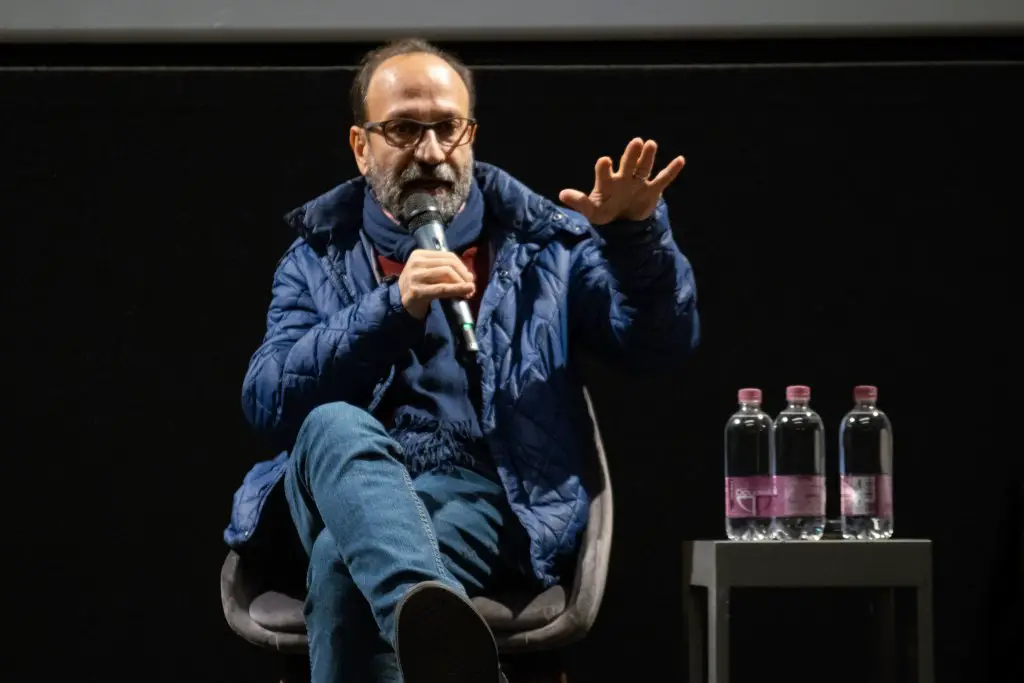 Un eroe - Il regista Asghar Farhadi durante la conferenza stampa di presentazione di Un eroe a Roma