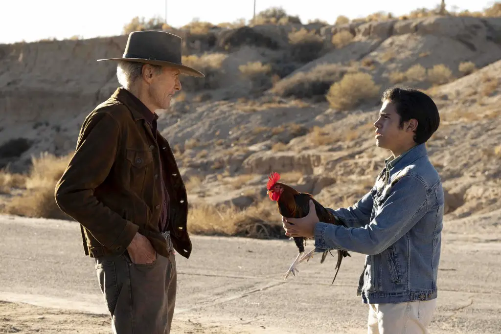 CLINT EASTWOOD as Mike Milo and EDUARDO MINETT as Rafo in the uplifting and poignant drama from Warner Bros. Pictures, “CRY MACHO,” a Warner Bros. Pictures release.