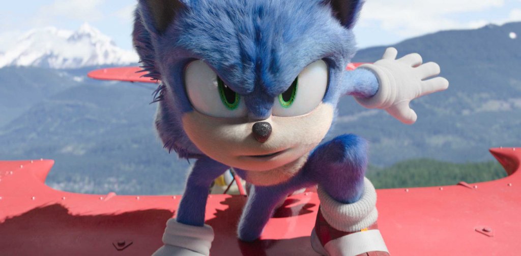 Sonic in SONIC 2 Il Film from Paramount Pictures and Sega. Photo Credit: Courtesy Paramount Pictures and Sega of America."