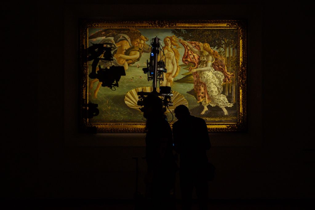 Backstage di di Botticelli e Firenze. La nascita della bellezza