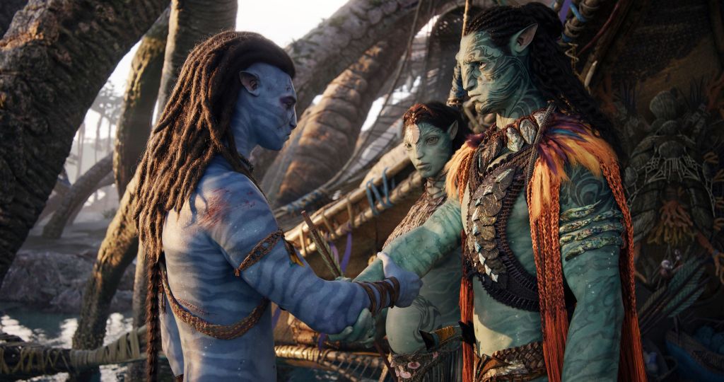 Jake Sully e Tonawari, guida del clan Metkayina - Avatar: La Via dell'Acqua (2022) 
