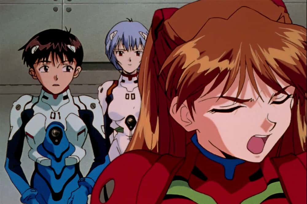 Asuka, Shinji e Rei - Neon Genesis Evangelion (1995)