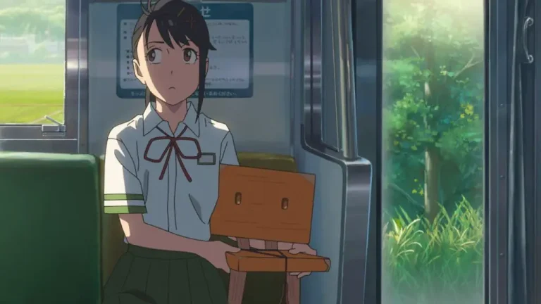 La protagonista Suzume in una situazione alla "Studio Ghibli"