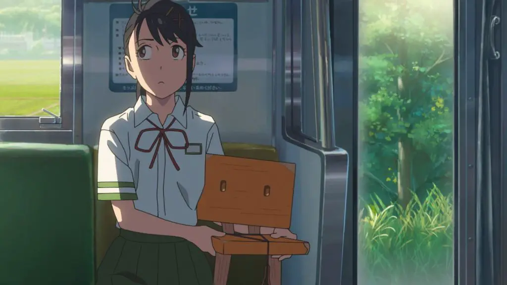 La protagonista Suzume in una situazione alla "Studio Ghibli"