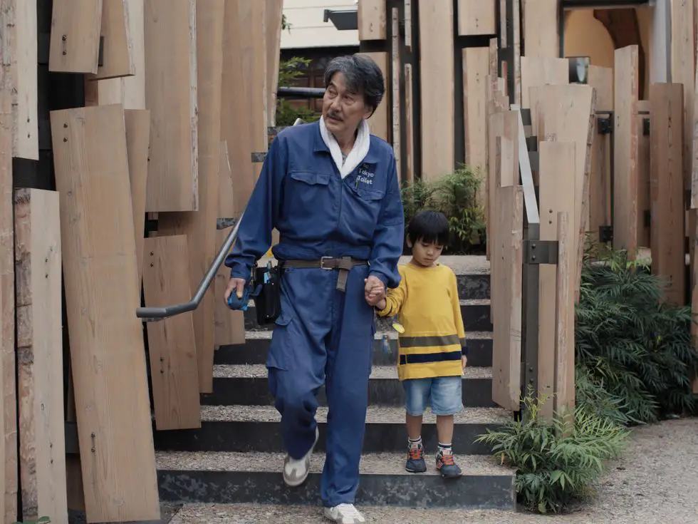 Hirayama e il bambino in Perfect Days