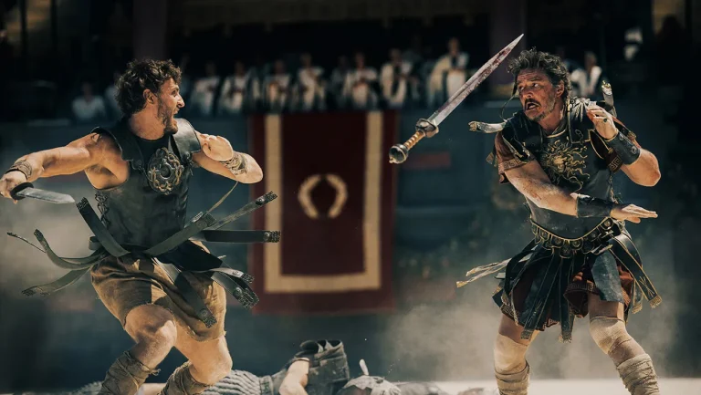 Paul Mescal e Pedro Pascal in Il Gladiatore II