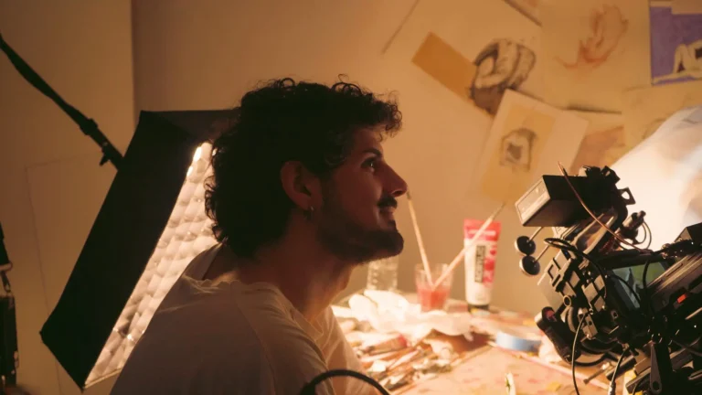 Immagine dal set di Tre euro e quaranta