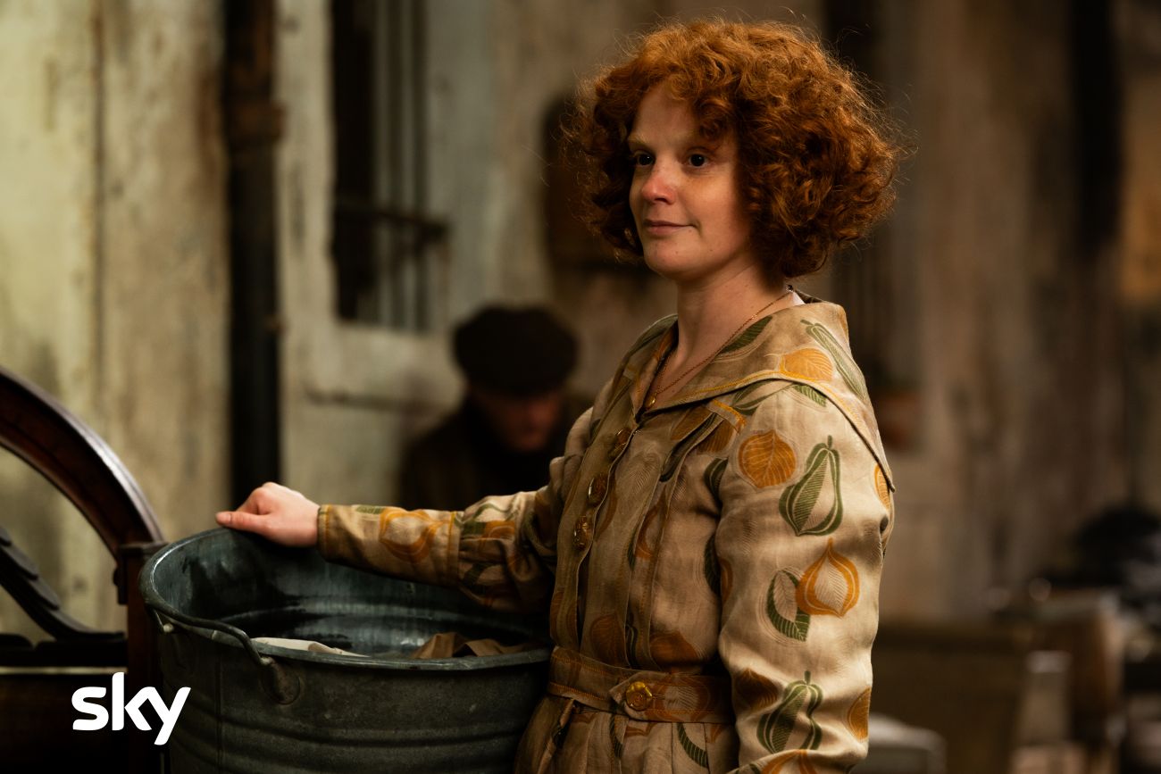 Rachele Mussolini è interpretata da Benedetta Cimatti (foto da Ufficio Stampa Sky)