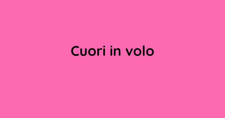 Cuori in volo - Sentimentale - Grafica de L'occhio del cineasta
