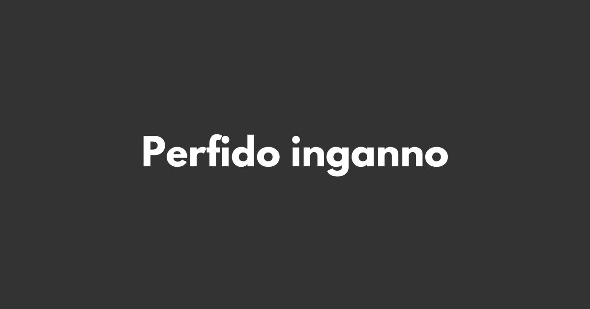 Perfido inganno - Thriller - Grafica de L'occhio del cineasta