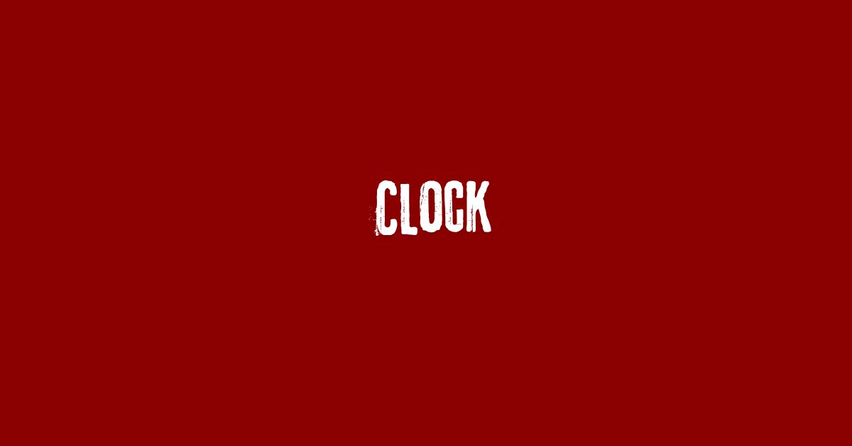 Clock - Horror - Grafica de L'occhio del cineasta